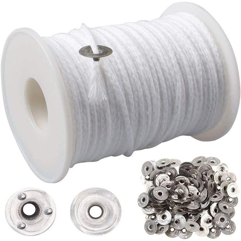Candle Wax Scale - 61 เมตร/ม้วนแกนฝ้าย Braided Wick Spool เทียนไม้