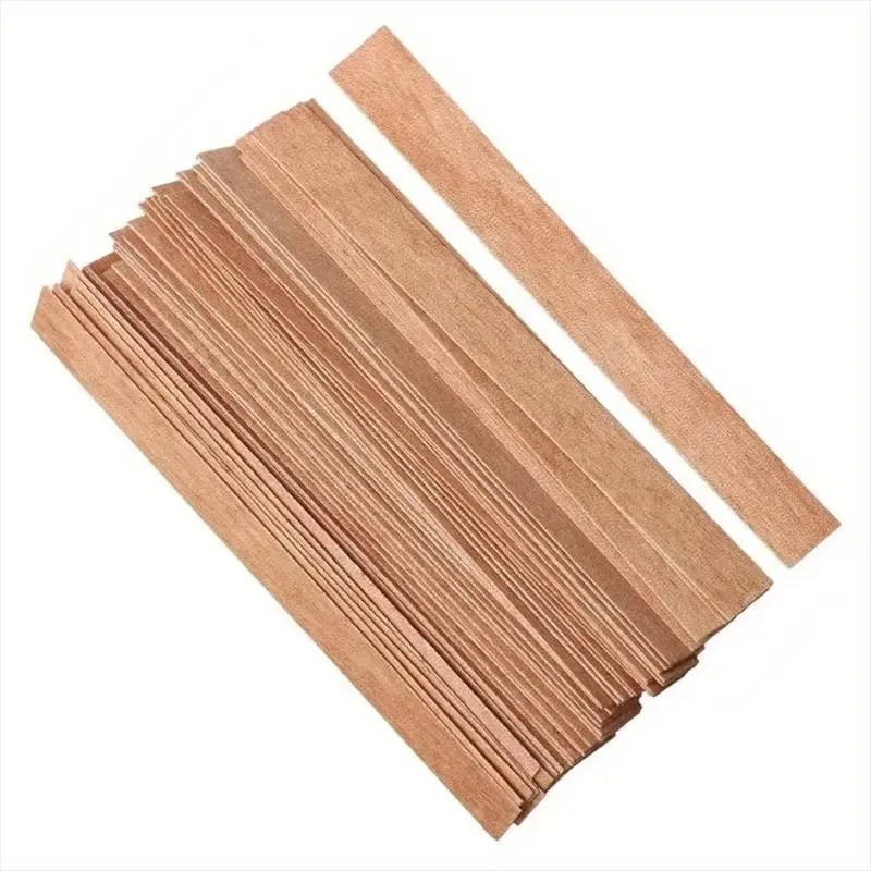 Candle Making Supplies Jars - ชุดไส้เทียนไม้ 50/100 ชิ้น พร้อมคลิปยึด, ไส้เทียนไม้ไร้ควันสำหรับทำเทียนพาราฟินในขวด DIY,