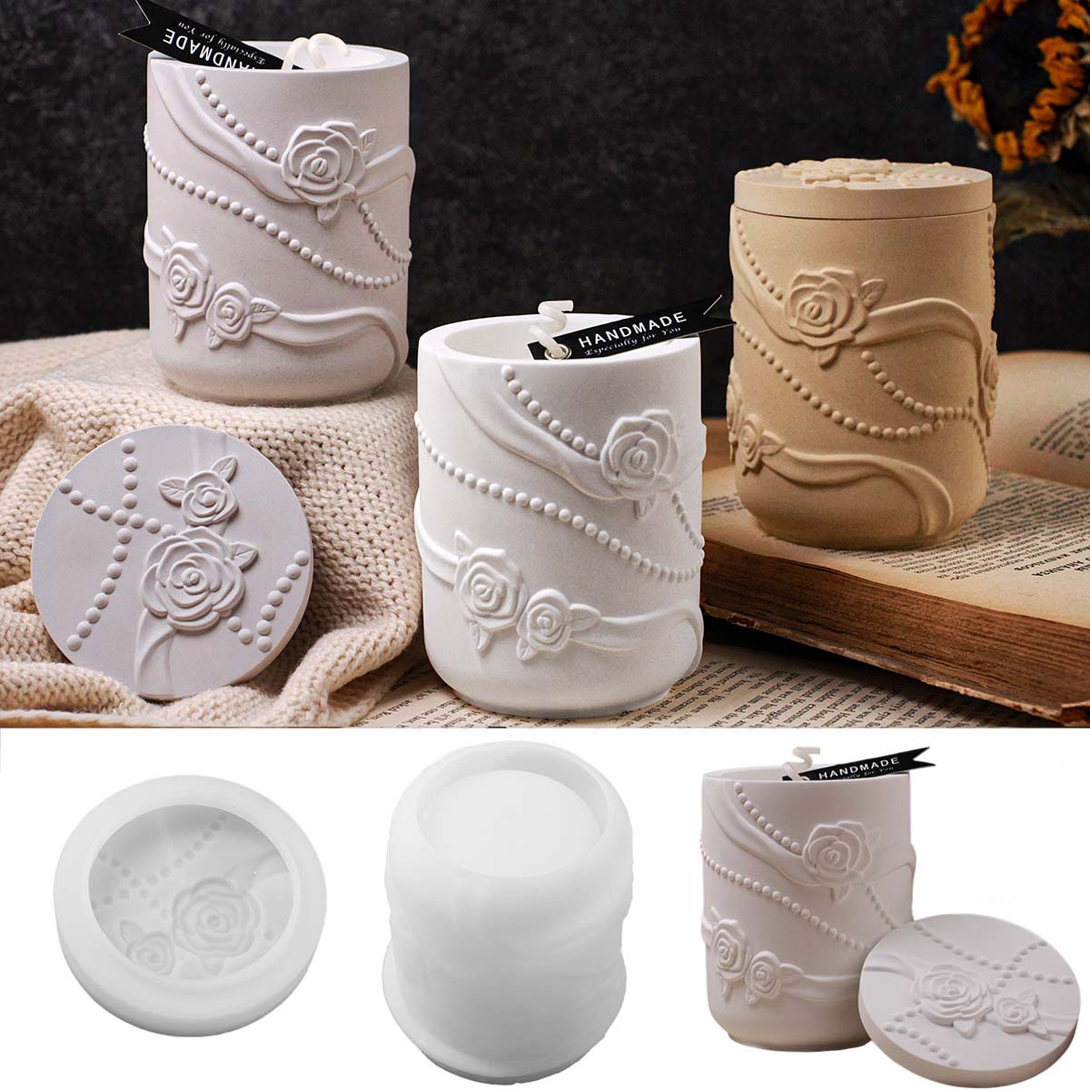 แม่พิมพ์ซิลิโคนรูปดอกไม้สำหรับ - Candle Making Supplies Jars บทวิจารณ์และราคา
