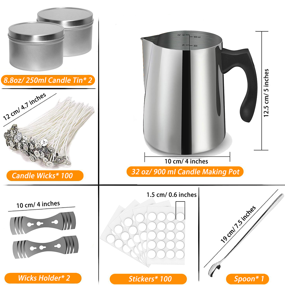 เทียนทําชุดเริ่มต้นอุปกรณ์รวมท - Candle Making Supplies Jars บทวิจารณ์และราคา