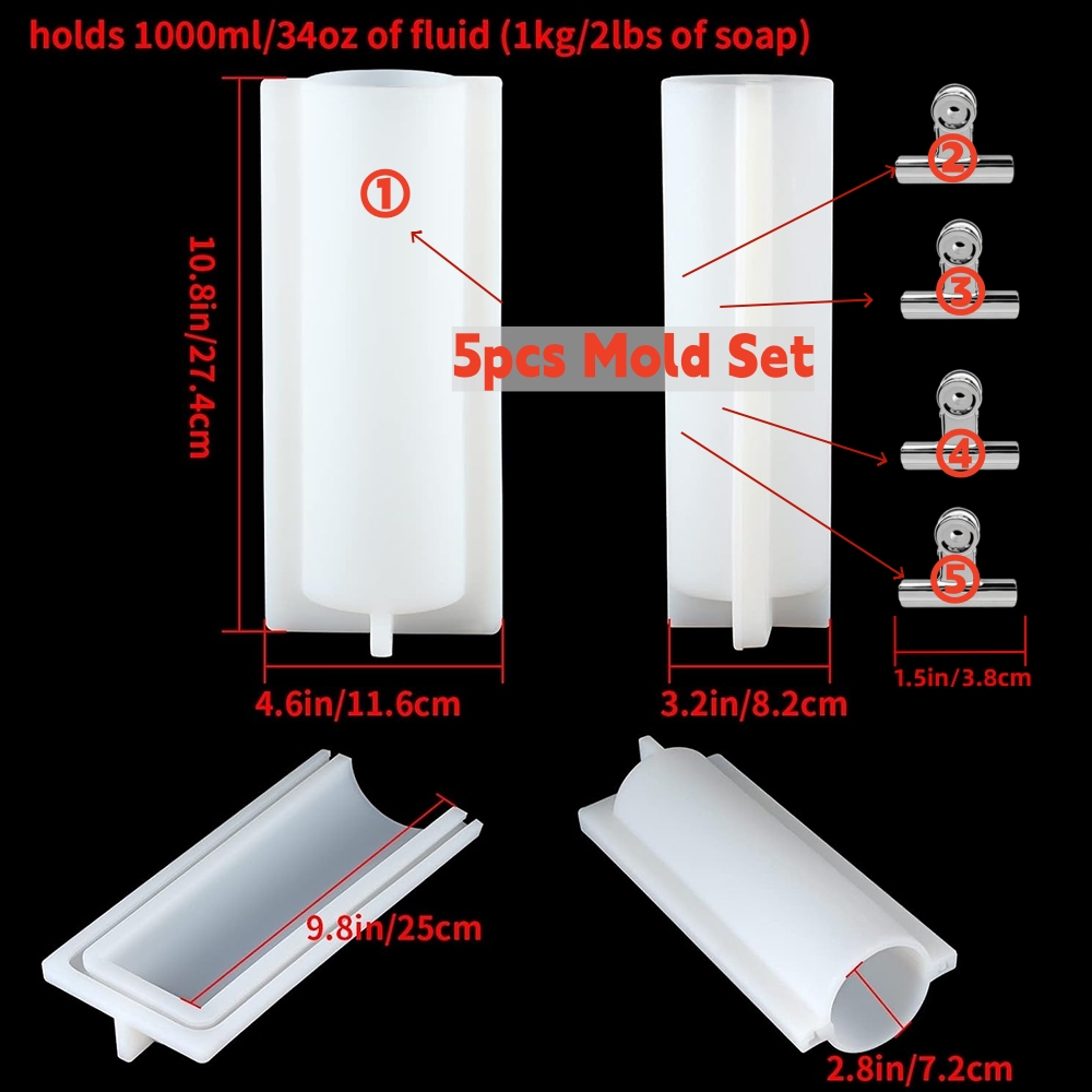 แม่พิมพ์สบู่ทรงกระบอกขนาดใหญ่พ - Candle Supplies Store บทวิจารณ์และราคา