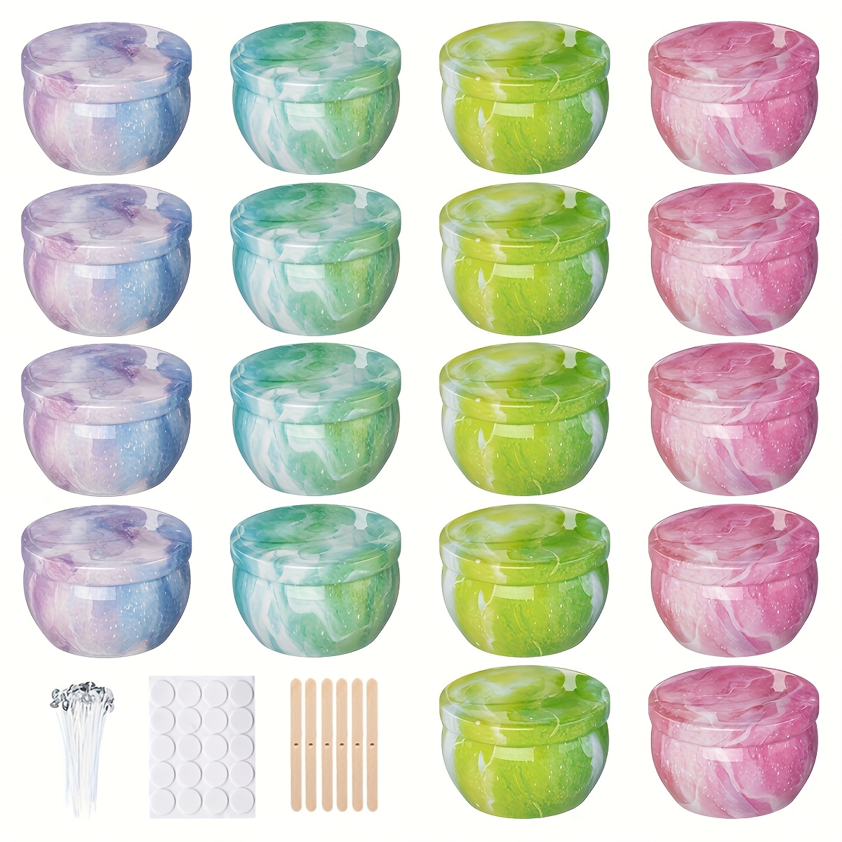 ขวดเทียนโลหะลายท้องฟ้าเต็มไปด้ - Candle Making Supplies Jars บทวิจารณ์และราคา