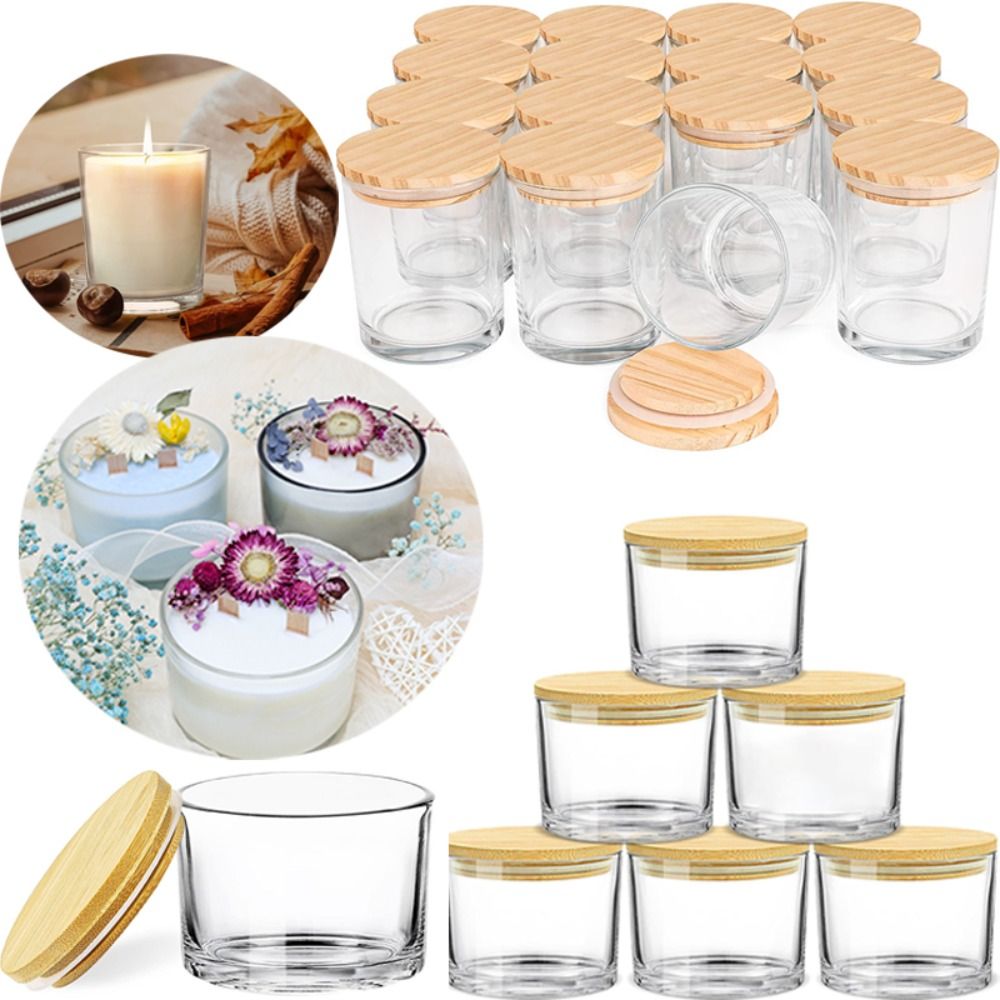 ขวดแก้วใสสำหรับเทียนหอม ขนาดเล - Candle Making Supplies Jars บทวิจารณ์และราคา